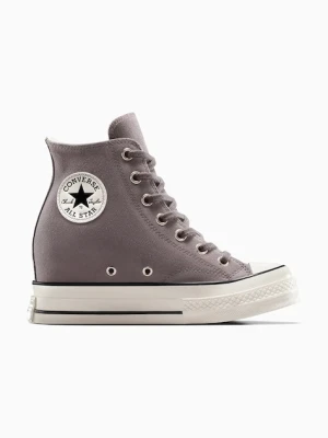Converse trampki zamszowe Chuck 70 Wedge kolor szary A13834C