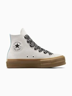 Converse trampki zamszowe Chuck Taylor All Star Lift kolor biały A10414C