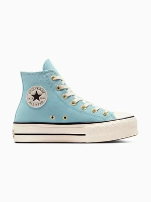 Converse trampki zamszowe Chuck Taylor All Star Lift kolor turkusowy A13824C