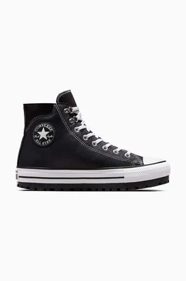 Converse trapery skórzane Chuck Taylor All Star City Trek kolor czarny A04480C