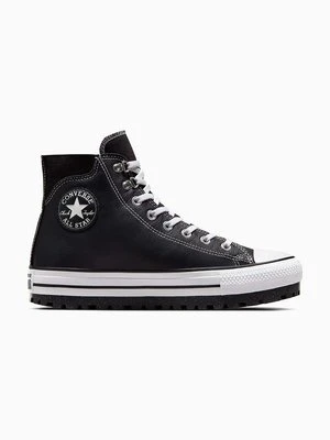 Converse trapery skórzane Chuck Taylor All Star City Trek kolor czarny A04480C