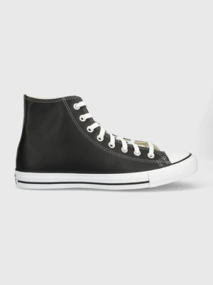 Converse trapery skórzane Chuck Taylor All Star męskie kolor czarny