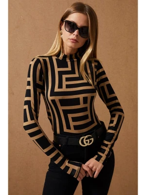 Cool and sexy Koszulka w kolorze czarno-jasnobrązowym rozmiar: S