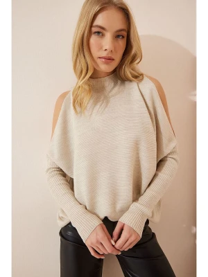 Cool and sexy Sweter w kolorze beżowym rozmiar: onesize