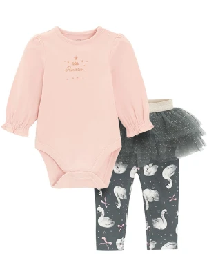 COOL CLUB 2-częściowy zestaw w kolorze antracytowo-jasnoróżowym rozmiar: 80