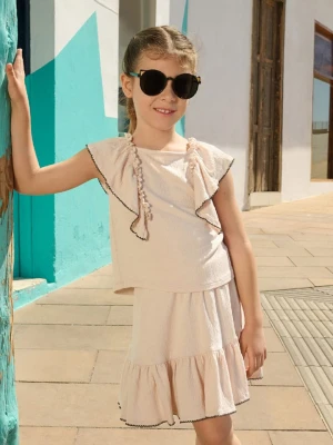 COOL CLUB 2-częściowy zestaw w kolorze beżowym rozmiar: 122