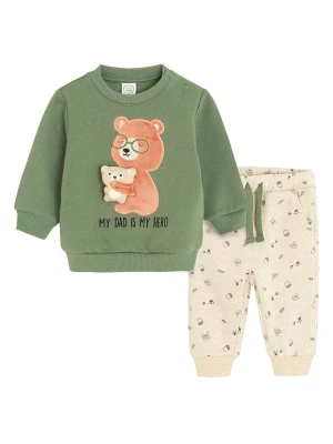 COOL CLUB 2-częściowy zestaw w kolorze zielono-kremowym rozmiar: 86