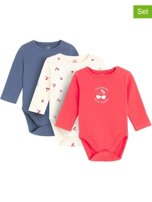 COOL CLUB Body (3 szt.) w kolorze czerwonym, granatowym i kremowym rozmiar: 80