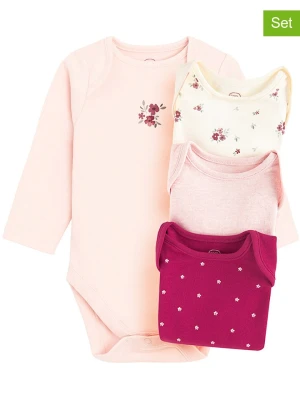 COOL CLUB Body (4 szt.) w kolorze różowo-jasnoróżowo-kremowym rozmiar: 68