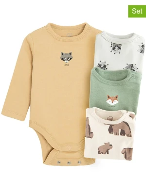 COOL CLUB Body (4 szt.) w kolorze żółto-zielono-kremowym rozmiar: 74/80