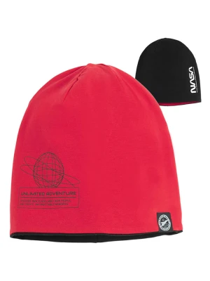 COOL CLUB Dwustronna czapka beanie w kolorze czerwono-czarnym rozmiar: 56 cm