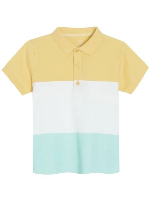 COOL CLUB Koszulka polo w kolorze żółto-biało-miętowym rozmiar: 92