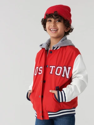 COOL CLUB Kurtka przejściowa w kolorze czerwono-szaro-kremowym rozmiar: 128