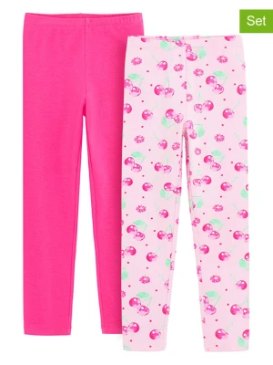 COOL CLUB Legginsy (2 pary) w kolorze jasnoróżowo-różowym rozmiar: 122