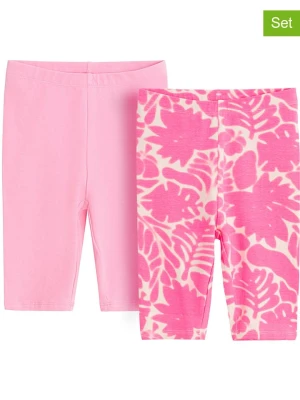 COOL CLUB Legginsy (2 pary) w kolorze różowym i jasnoróżowym rozmiar: 152