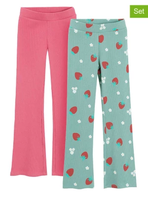 COOL CLUB Spodnie (2 pary) w kolorze różowo-zielono-czerwonym rozmiar: 104