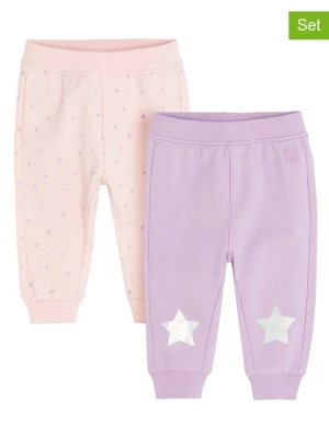 COOL CLUB Spodnie dresowe (2 pary) w kolorze fioletowo-jasnoróżowym rozmiar: 62