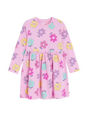 COOL CLUB Sukienka w kolorze jasnoróżowym ze wzorem rozmiar: 134