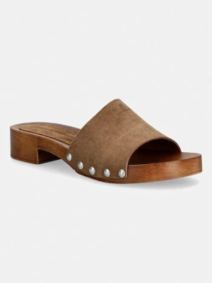 Copenhagen klapki damskie zamszowe suede
