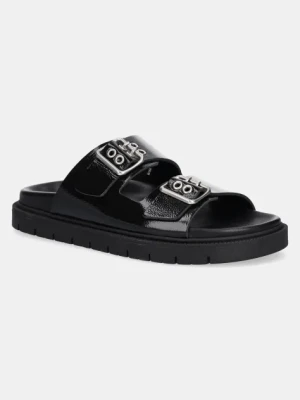 Copenhagen klapki zamszowe Suede damskie kolor czarny CPH796