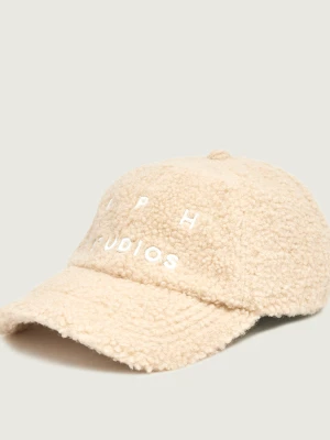 COPENHAGEN STUDIOS Bejsbolówka Teddy | shearling beżowy