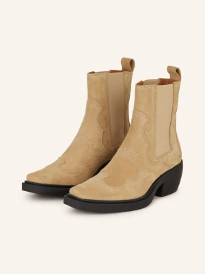 Copenhagen Studios Botki Chelsea cph232 beige JASNOBRĄZOWY