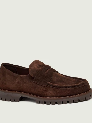 COPENHAGEN STUDIOS Loafersy | zamsz brązowy