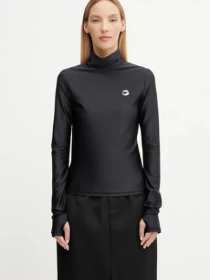 Coperni bluzka Second Skin Turtleneck damska kolor czarny z nadrukiem COPJS20545