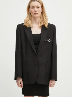 Coperni marynarka Belted Pocket Tailored kolor czarny oversize gładka COPV69F3004