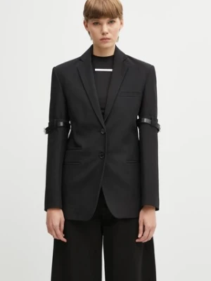 Coperni marynarka Logo Belted kolor czarny jednorzędowa gładka COPV37F3004
