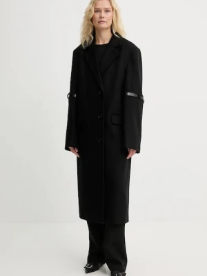 Coperni płaszcz z dodatkiem wełny Logo Belted