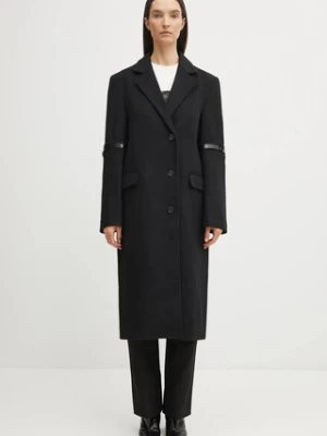 Coperni płaszcz z dodatkiem wełny Logo Belted