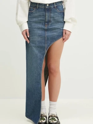 Coperni spódnica jeansowa One-Leg Denim kolor niebieski mini ołówkowa COPJ84F2014