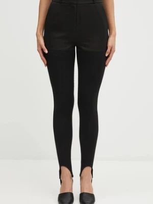 Coperni spodnie Hybrid Rib damskie kolor czarny dopasowane high waist COPP138F3004