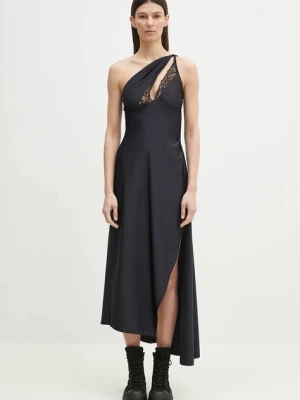 Coperni sukienka Asymmetric Long kolor czarny maxi rozkloszowana COPR135545
