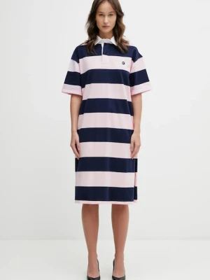 Coperni sukienka bawełniana Striped Polo
