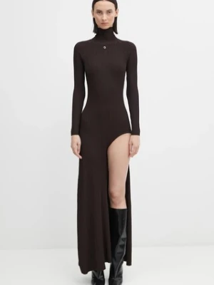 Coperni sukienka Leg Cut-Out Rib Gown
