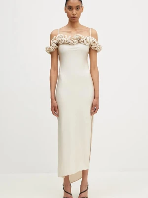 coperni sukienka Ruffle Dress beżowy