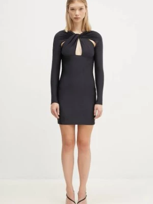 Coperni sukienka Twisted Cut-Out Jersey Dress kolor czarny mini dopasowana COPJS18545