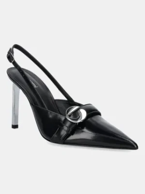 Coperni szpilki skórzane Slingback Belt Heel kolor czarny COPSH82F6052