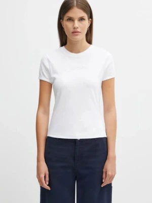 Coperni t-shirt bawełniany Crystal Logo damski kolor biały COPJS07CRF5017