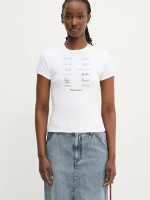 Coperni x Disney t-shirt bawełniany Signatures Slim-Fit damski kolor biały DJS07F5037