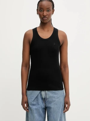 Coperni top bawełniany Rib Logo Tank kolor czarny COPJS12F5033