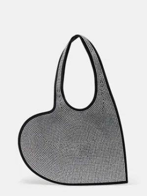 Coperni torebka Crystal-Embellished Mini Heart Tote kolor czarny COPBA14BIS455