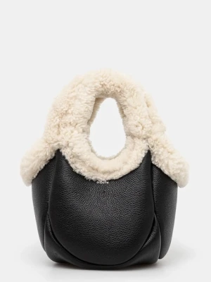 Coperni torebka skórzana Shearling Mini Bucket Swipe Bag