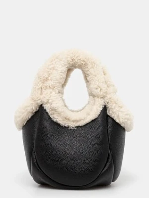 Coperni torebka skórzana Shearling Mini Bucket Swipe Bag