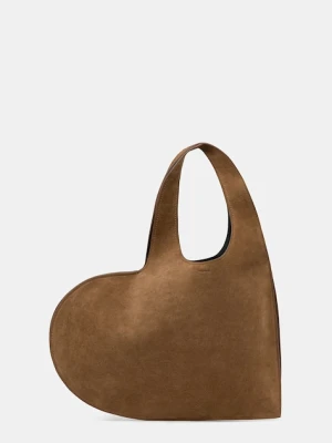 Coperni torebka zamszowa Double Heart