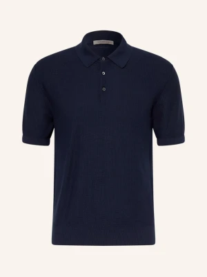 Corneliani Sweter Polo blau GRANATOWY
