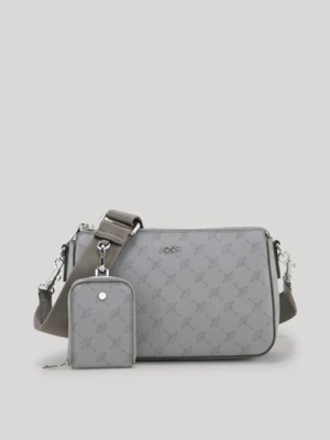 Cornflower torebka na ramię Cortina Jasmina w kolorze jasnoszarym ze wzorem Joop