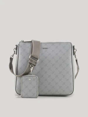 Cornflower torebka na ramię Cortina Jasmina w kolorze jasnoszarym ze wzorem Joop